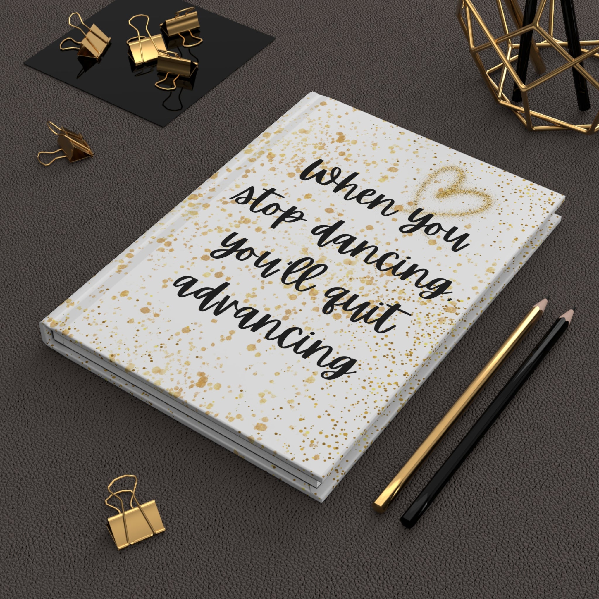 Inspirational Matte Hardcover Journal White & Gold