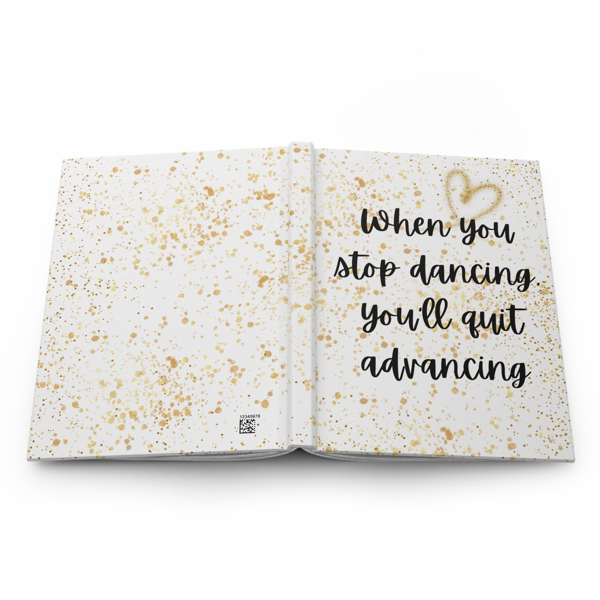 Inspirational Matte Hardcover Journal White & Gold