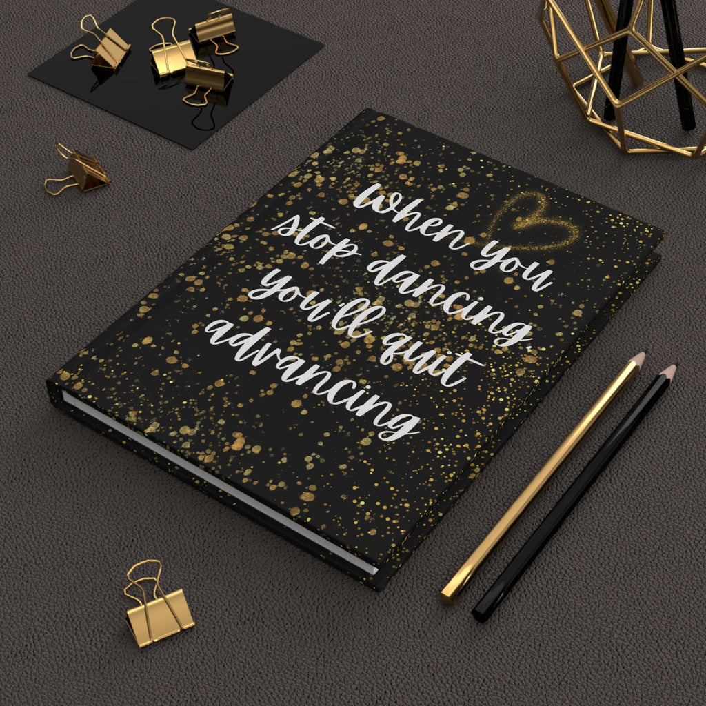 Inspirational Hardcover Journal Matte Black & Gold