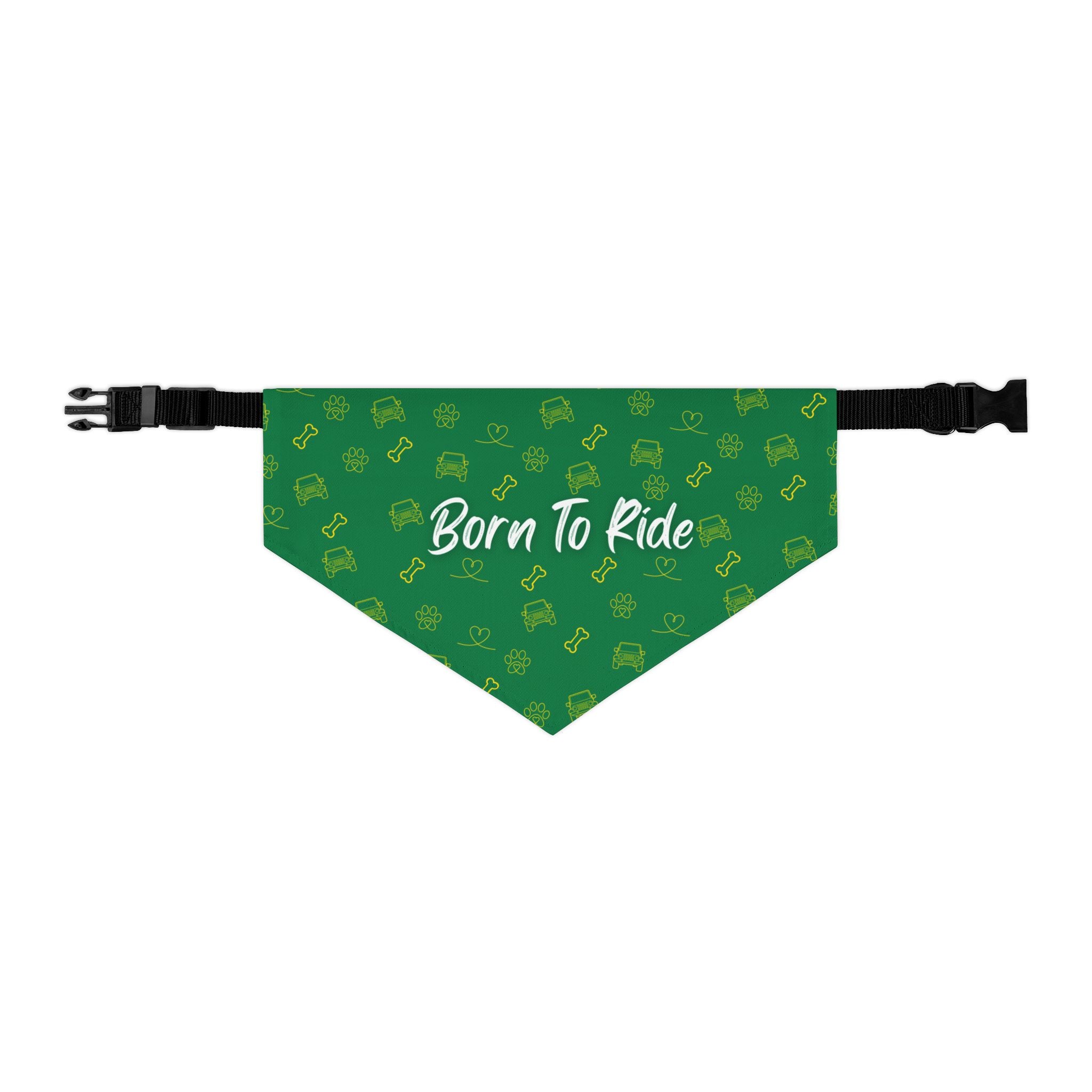 Born To Ride Green Bay Packers Pet Bandana Collar | Jeeps, Bones & Paw Prints