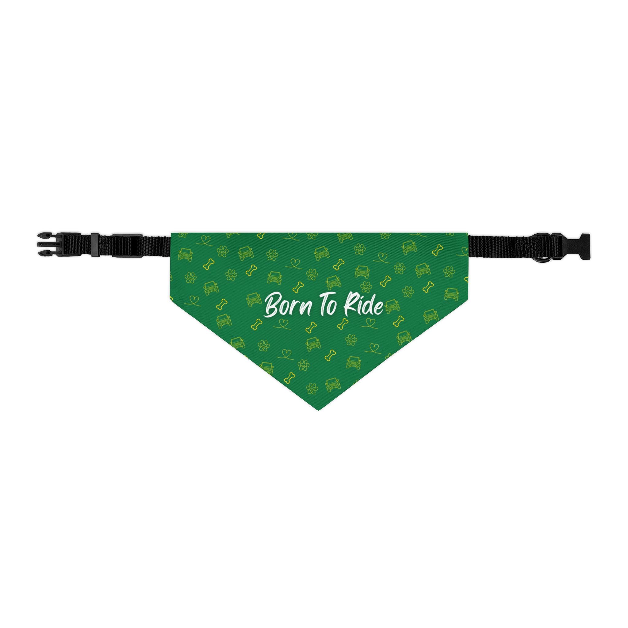 Born To Ride Green Bay Packers Pet Bandana Collar | Jeeps, Bones & Paw Prints