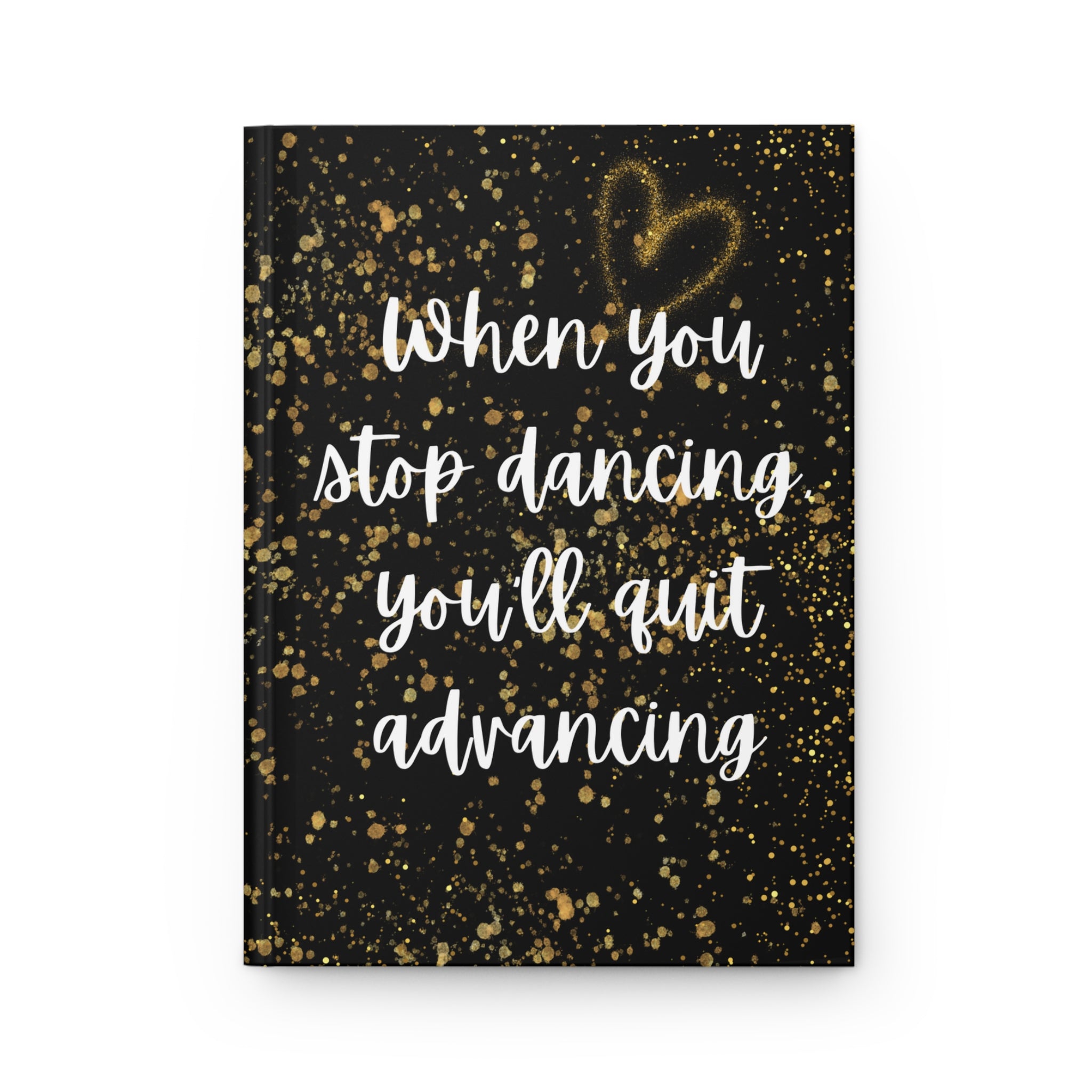 Inspirational Hardcover Journal Matte Black & Gold