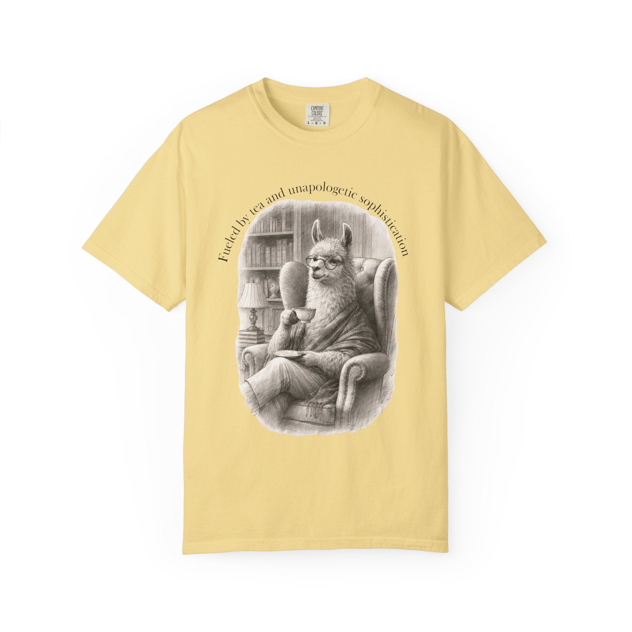 Reading Llama Vintage Library Bookish Scene