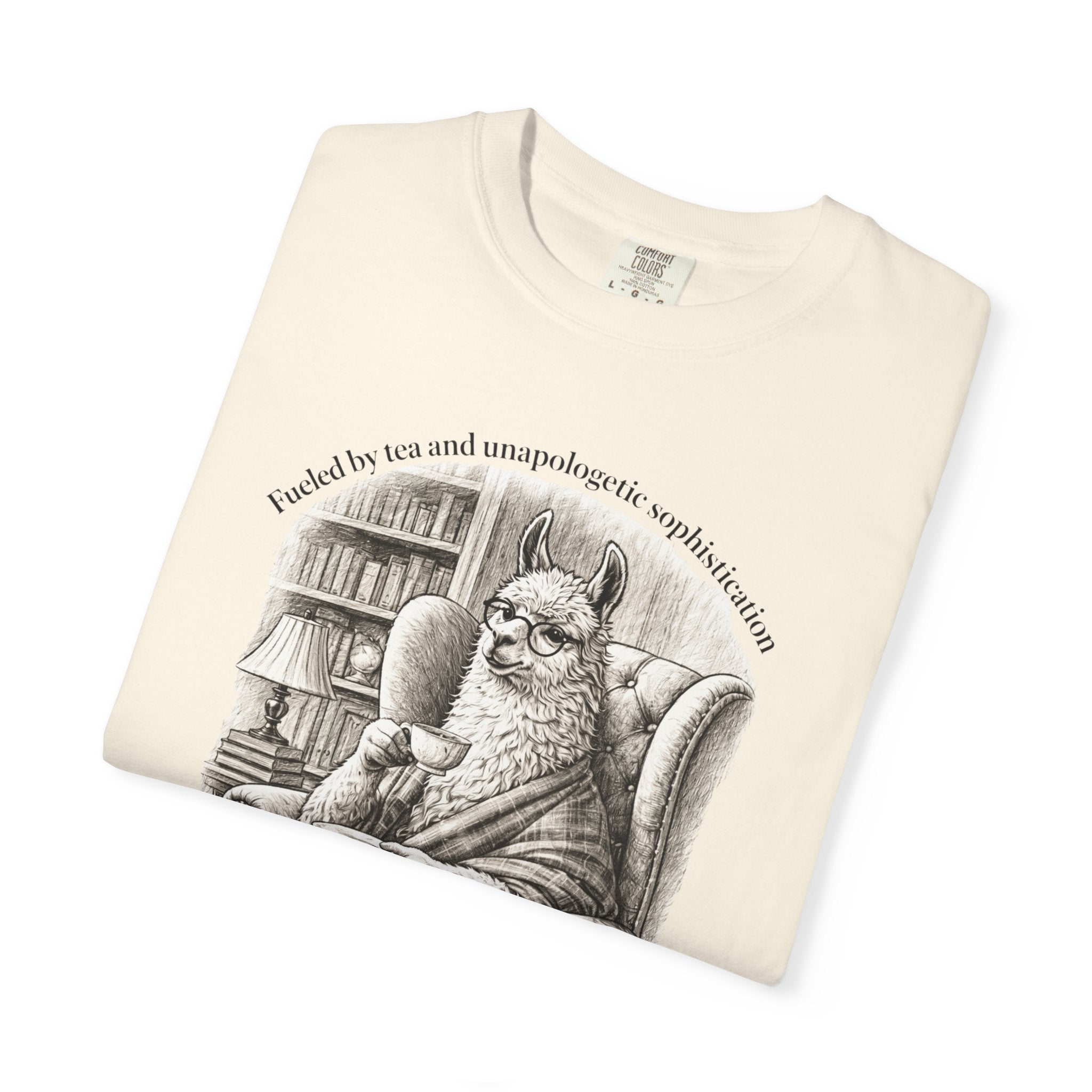 Reading Llama Vintage Library Bookish Scene