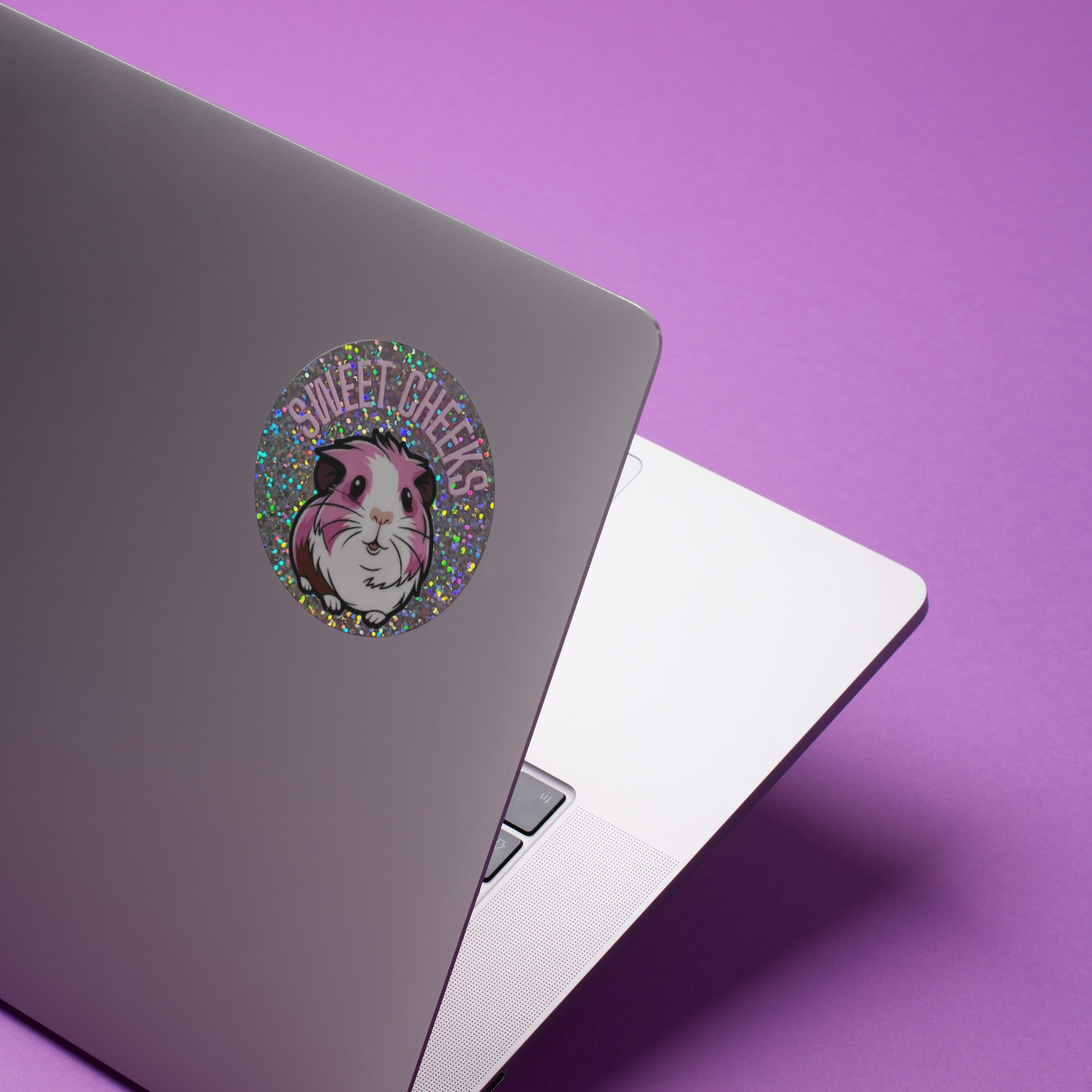 Sweet Cheeks Glitter Sticker (Guinea Pig)