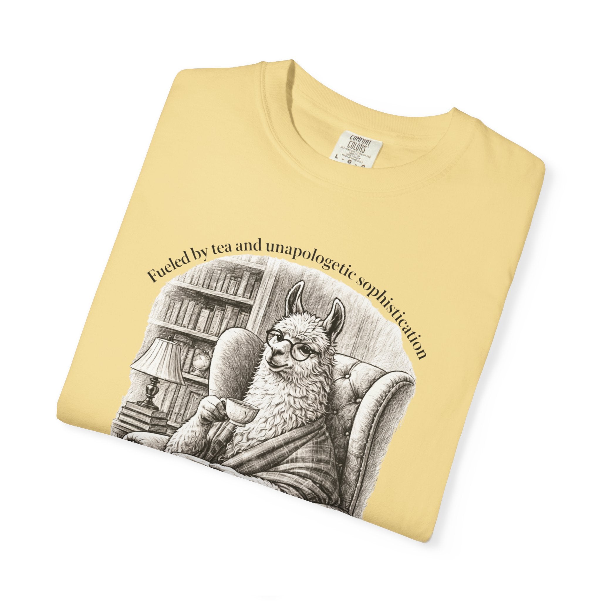 Reading Llama Vintage Library Bookish Scene