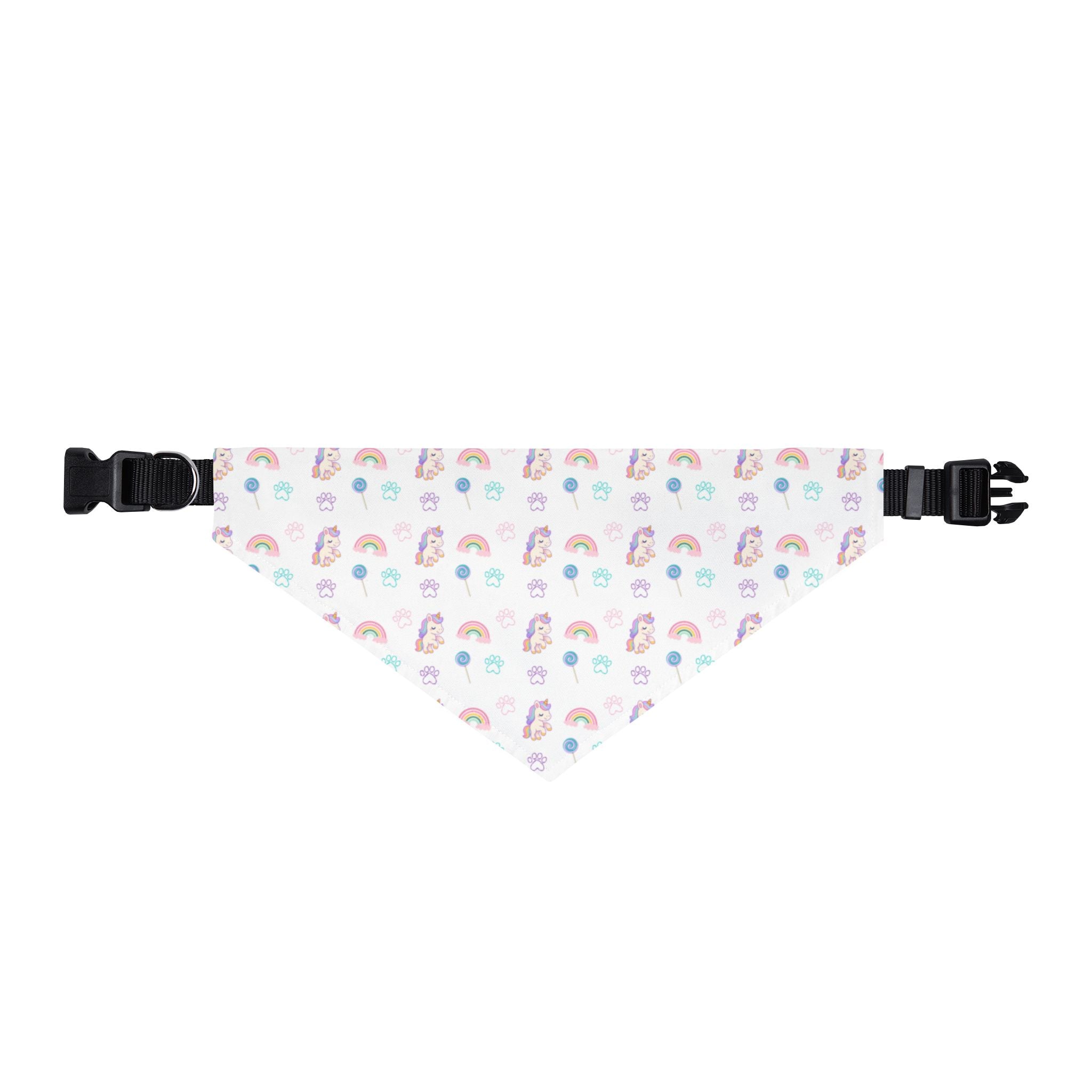 Fanny pack with rainbow pattern on a white background