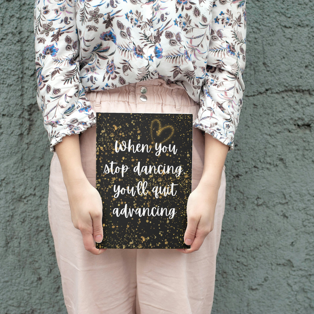 Inspirational Hardcover Journal Matte Black & Gold